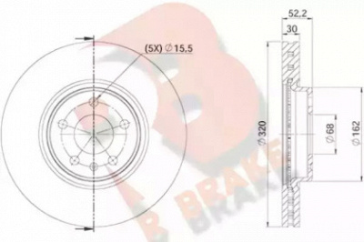 R BRAKE 78rbd24039 -  Тормозной диск